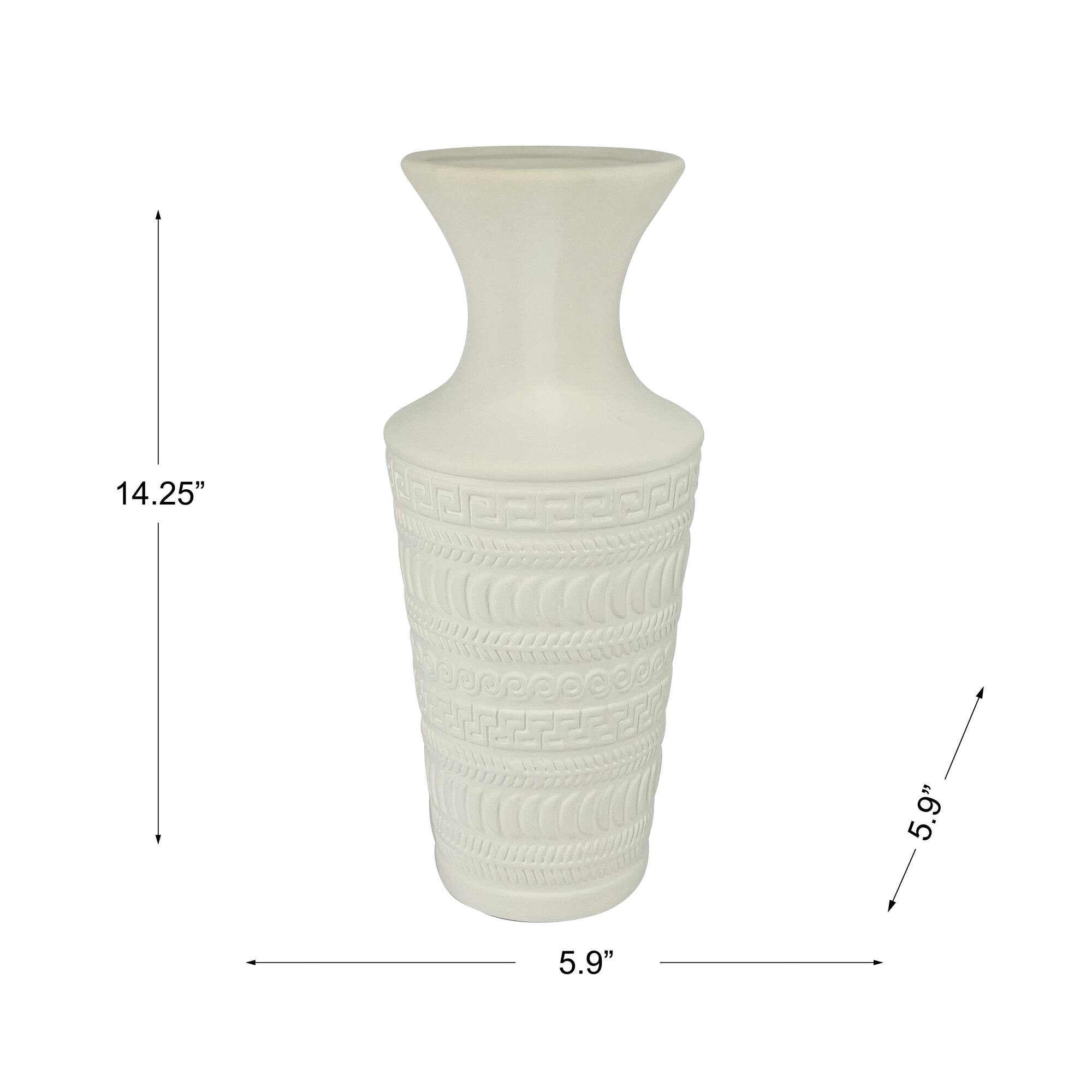 Jonathan Adler x Michaels 14.25" DIY Embossed Greek Key Ceramic Cuff Vase